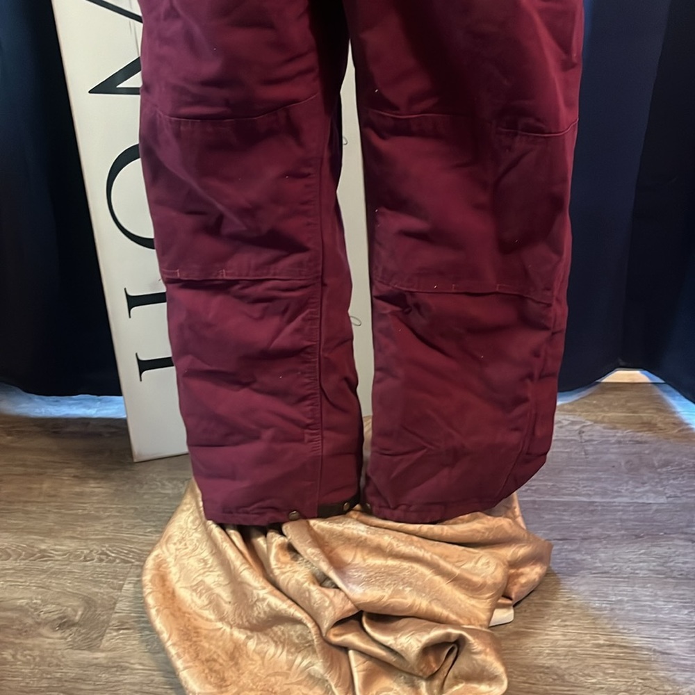 Berne Women's Burgundy overalls - Picture 3 of 8